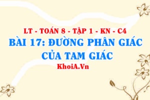 Tính chất đường phân giác của tam giác, Ví dụ? Toán 8 bài 17 kn1c4b17